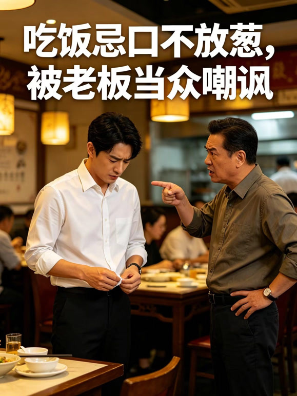 吃饭忌口不放葱被老板当众嘲讽封面图