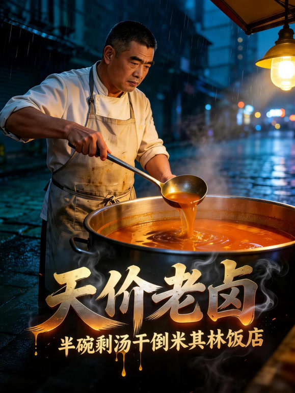 天价老卤:半碗剩汤干倒米其林饭店封面图