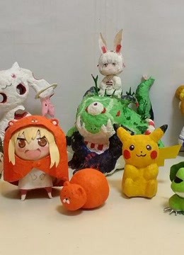 用废纸:白胶:纸巾等制作模型封面图