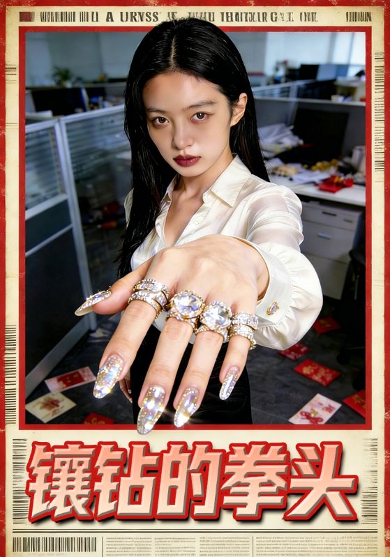 镶钻的拳头封面图